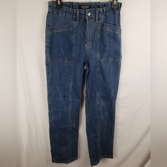 Judy Blue Elastic High Waist Vintage Medium Washed Straight Leg Jeans Sz 5/27 - Picture 2 of 12